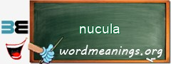 WordMeaning blackboard for nucula